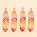 10pcs Colorful Bohemian Ethnic Feather Charms - Romantic DIY Jewelry Pendants