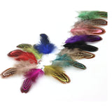 Natural Feather Tassel Charms – 12 Pcs Set for Earrings, Necklaces & Crafts