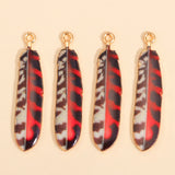 10pcs Colorful Bohemian Ethnic Feather Charms - Romantic DIY Jewelry Pendants