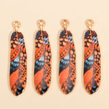 10pcs Colorful Bohemian Ethnic Feather Charms - Romantic DIY Jewelry Pendants
