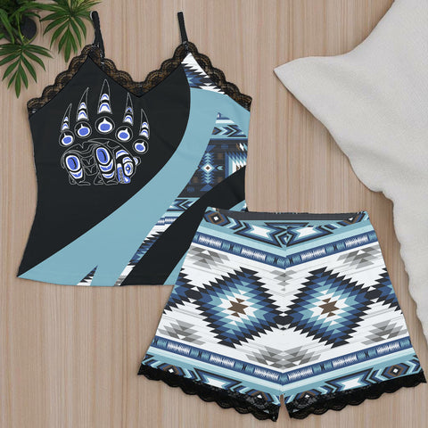 SBD00181 Native American Women Cami Home Suit With Lace Edge
