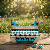 SFH0032 Horses Native American PU Leather Chain Shoulder Bag