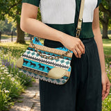 SFH0032 Horses Native American PU Leather Chain Shoulder Bag