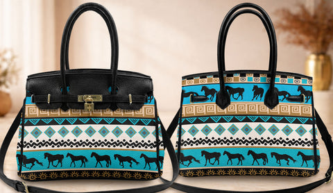 SFH0032 Running Horses Native American Women Handbag