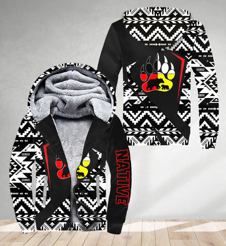 SH250205M15 Mama Bear Native American 3D Fleece Hoodie