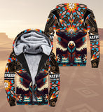 SH251118M01 Eagle Native American 3D Fleece Hoodie