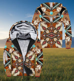 SH251118M11 Feather Native American 3D Fleece Hoodie