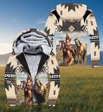 SH251118M15 Chief Native American 3D Fleece Hoodie