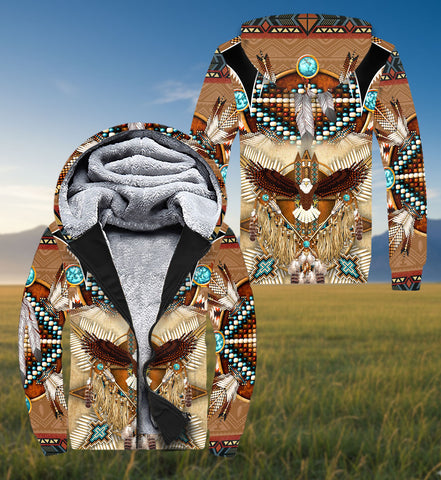 SH251119M02 Eagle Native American 3D Fleece Hoodie