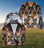 SH251119M03 Feather Native American 3D Fleece Hoodie