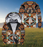 SH251119M04 Feather Native American 3D Fleece Hoodie