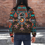 SH251119M15 Trail of Tears Native American Bomber Jacket With Sleeve Pocket