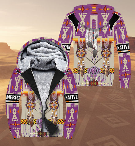 SH251120M01 Feather Native American 3D Fleece Hoodie