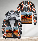 SH251120M13 Chief Native American 3D Fleece Hoodie