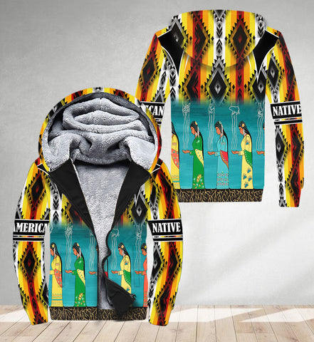 SH251121M01 Women Native American 3D Fleece Hoodie