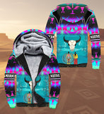 SH251121M09 Bison Native American 3D Fleece Hoodie