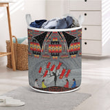 SH251121M11 Native American Quilted Laundry Basket