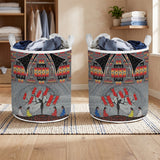 SH251121M11 Native American Quilted Laundry Basket