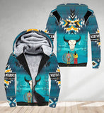 SH251121M15 Bison Native American 3D Fleece Hoodie