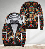 SH251124M05 Bear Native American 3D Fleece Hoodie