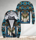 SH251124M13 Owl Native American 3D Fleece Hoodie