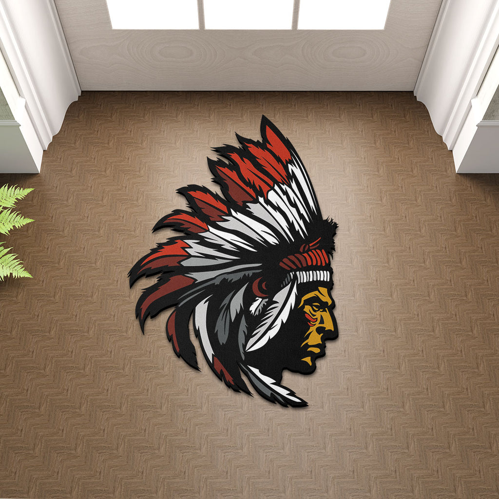 SM250509M02 Chief Native American Shaped Mat