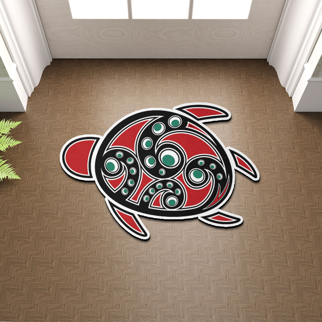 SM250509M03 Haida Turtle Native American Shaped Mat