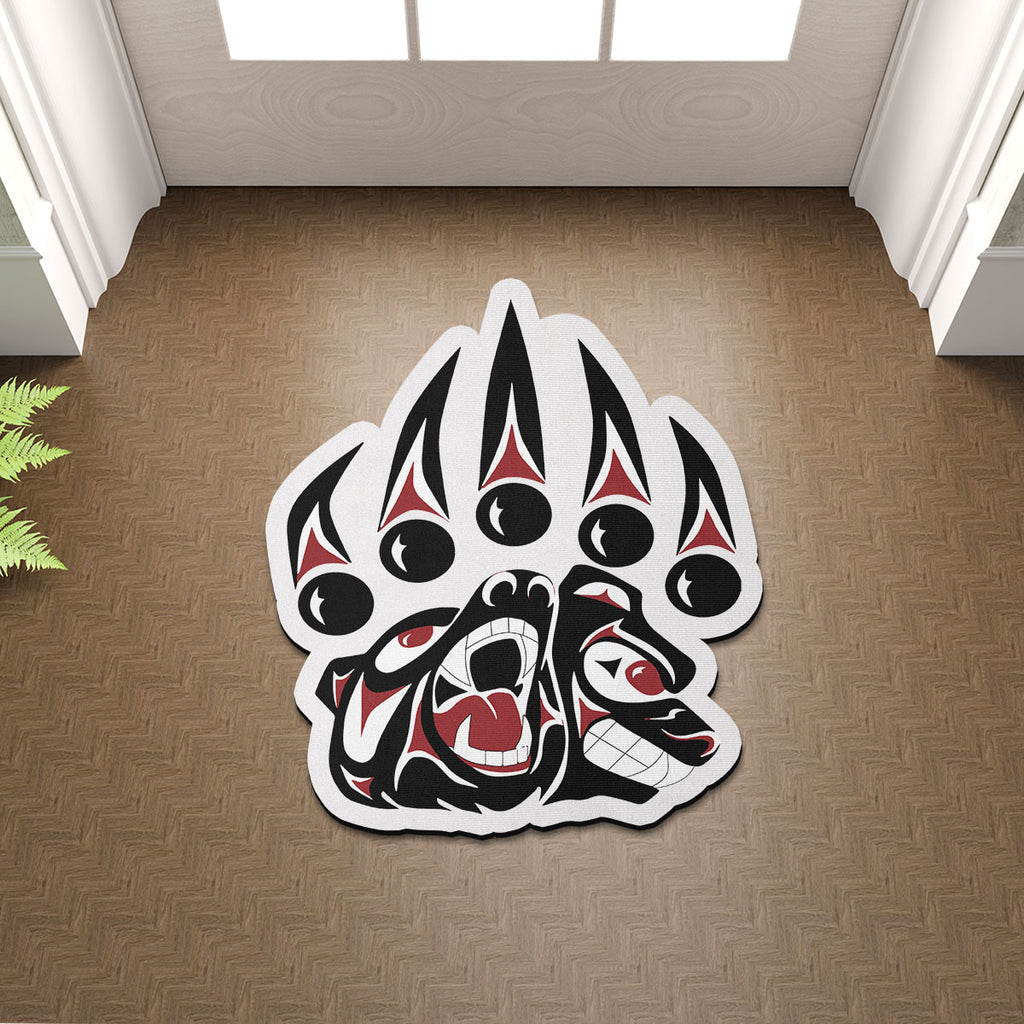 SM250509M13 Bear Clan Native American Shaped Mat