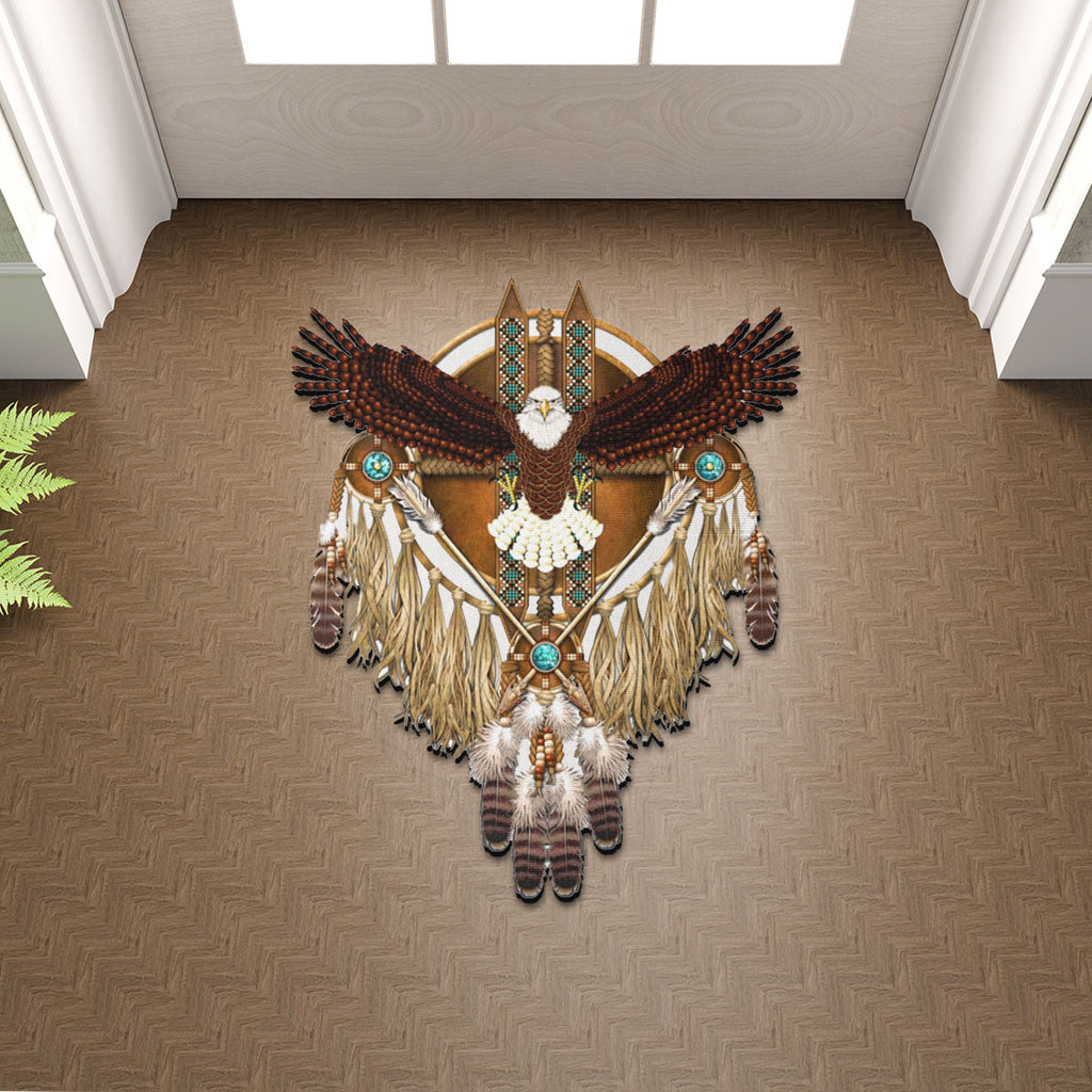 SM250509M16 Dreamcatcher Bird Native American Shaped Mat