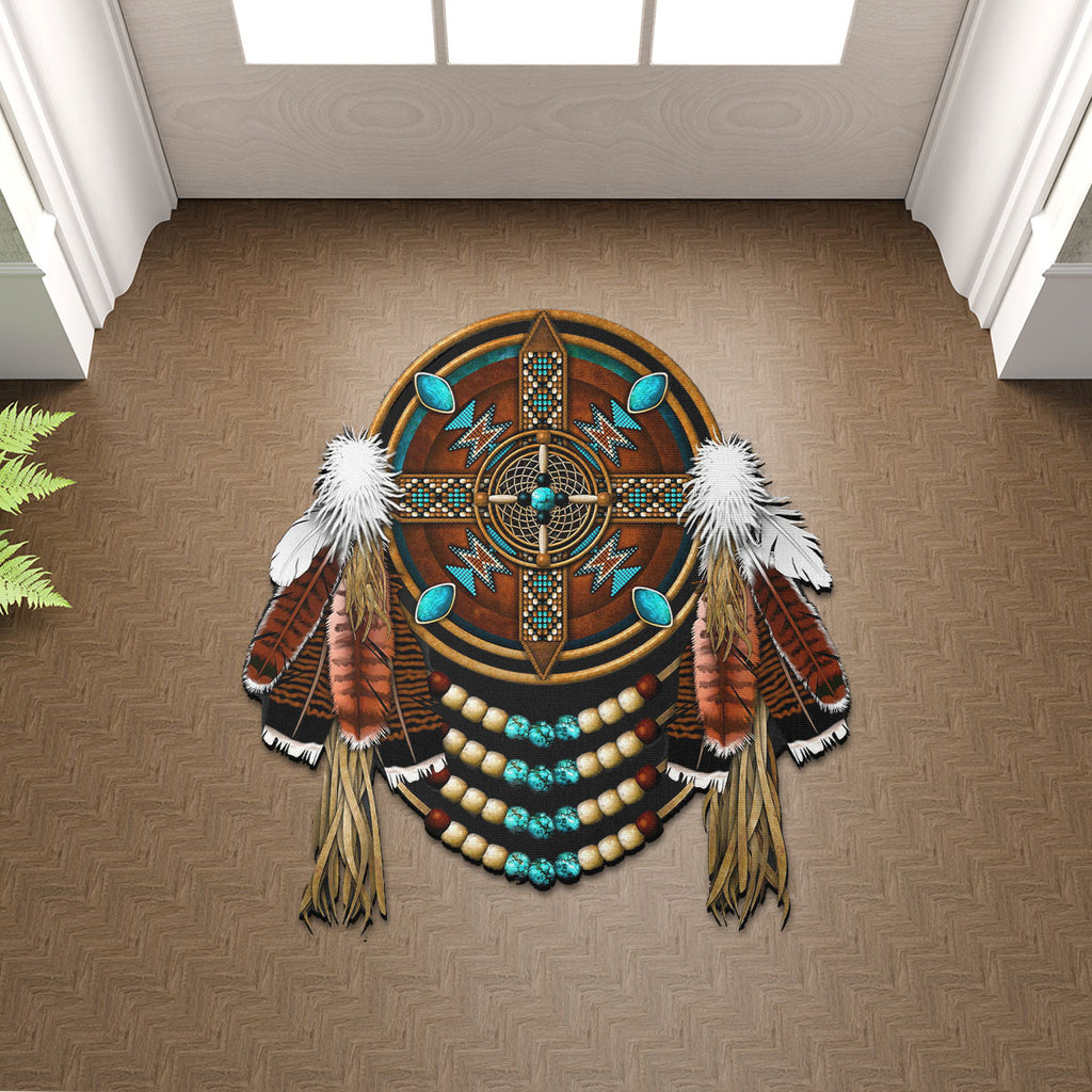 SM250509M19 Dreamcatcher Native American Shaped Mat