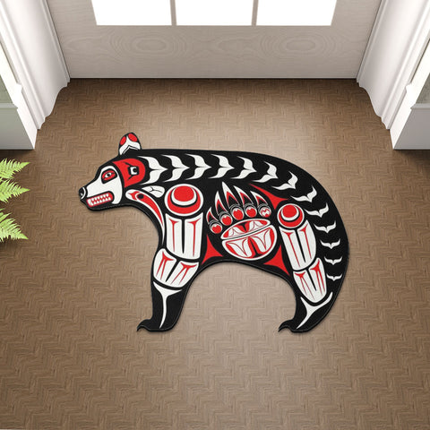 SM250512M20 Bear Native American Shaped Mat