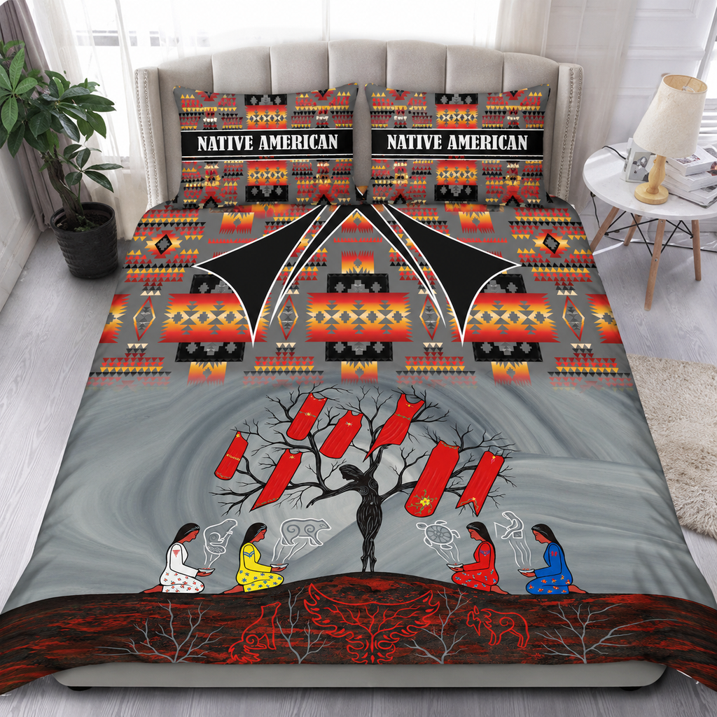 Sacred Tree Ceremony Native American-Inspired Bedding Set SH251121M11