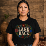 Sacred Land Floral Pattern Graphic Native American-Inspired 2D T-Shirt TSm033