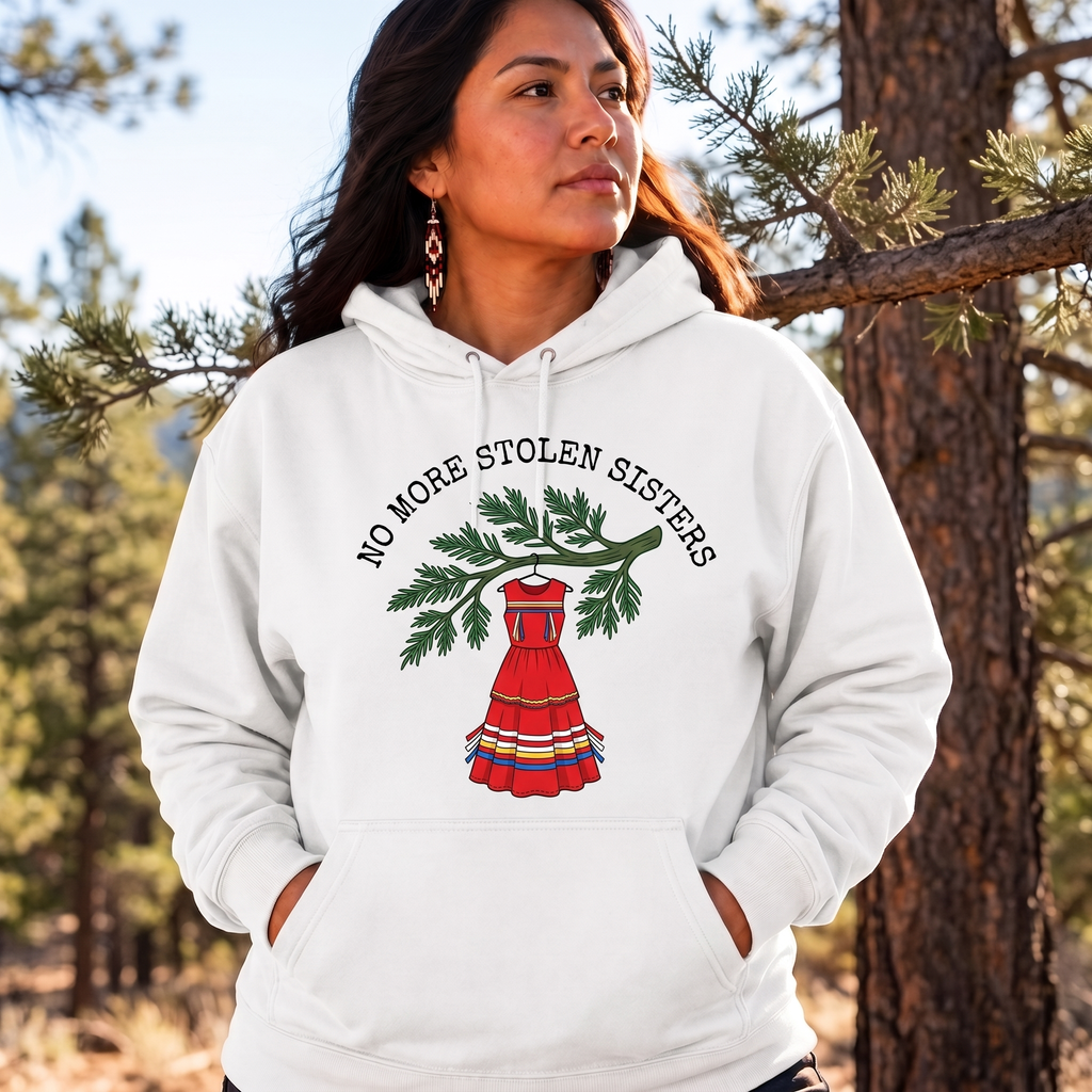 Sacred Red Dress Native American-Inspired 2D Hoodie HDm008