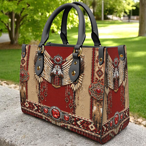 Sacred Red Native American Leather Bag DS260724M14