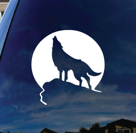 DC0004 Wolf Car Sticker Native American Design Decal Car Sticker