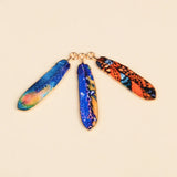 10pcs Colorful Bohemian Ethnic Feather Charms - Romantic DIY Jewelry Pendants