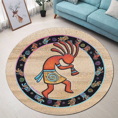 Southwest Kokopelli Native American Round Carpet