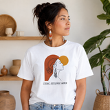 Strong Indigenous Women Boho Line Art Native American-Inspired 2D T-Shirt TSm064