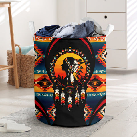 Sunset Dreamcatcher Laundry Basket Native American-Inspired Home Decor – DS260731M05