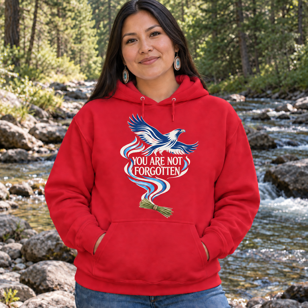 Sweetgrass Smoke Eagle Native American-Inspired 2D Hoodie HDm017