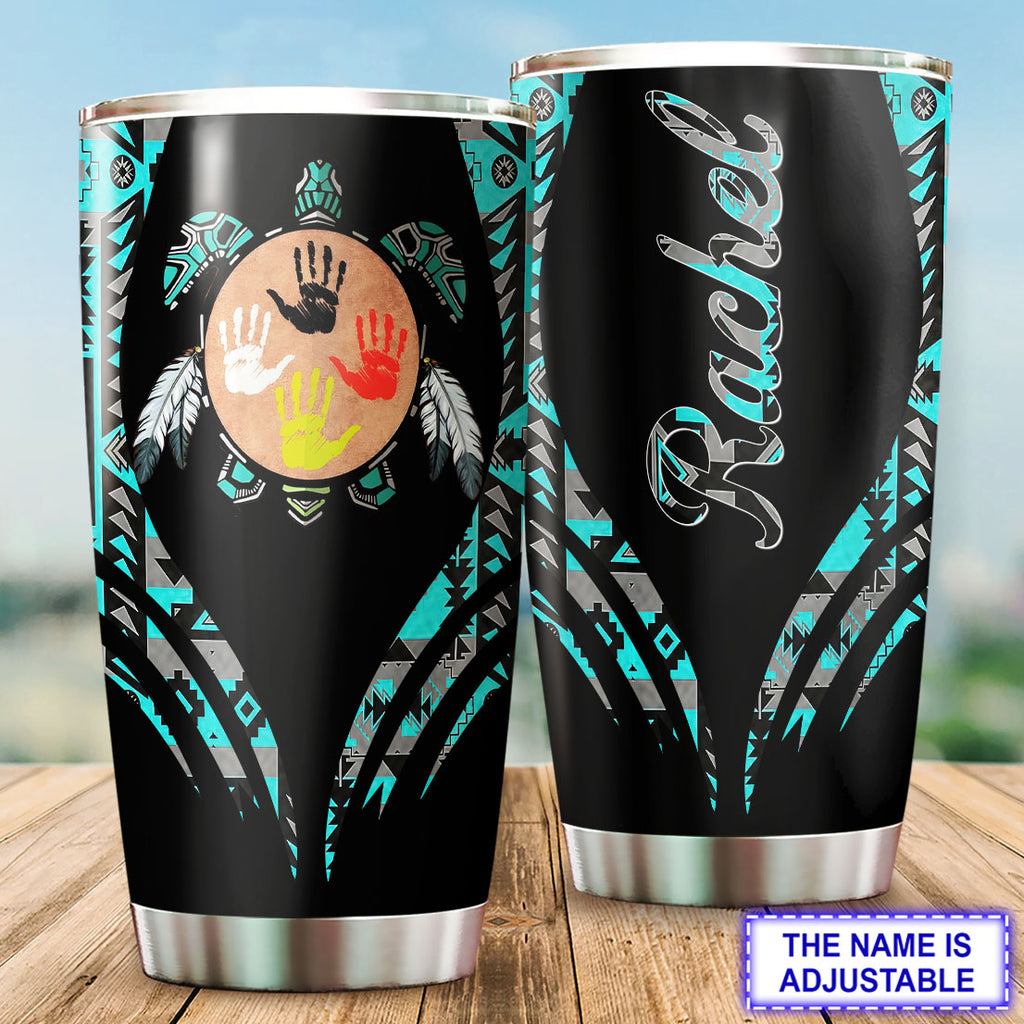 TB250513M03 Tribe Turtle Custom Name Native American 20oz Tumbler