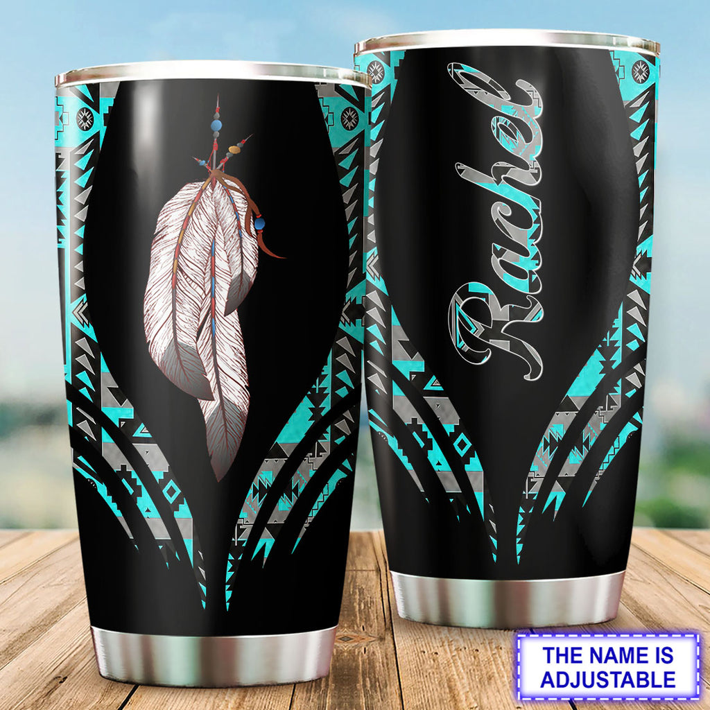 TB250513M07 Feather Custom Name Native American 20oz Tumbler