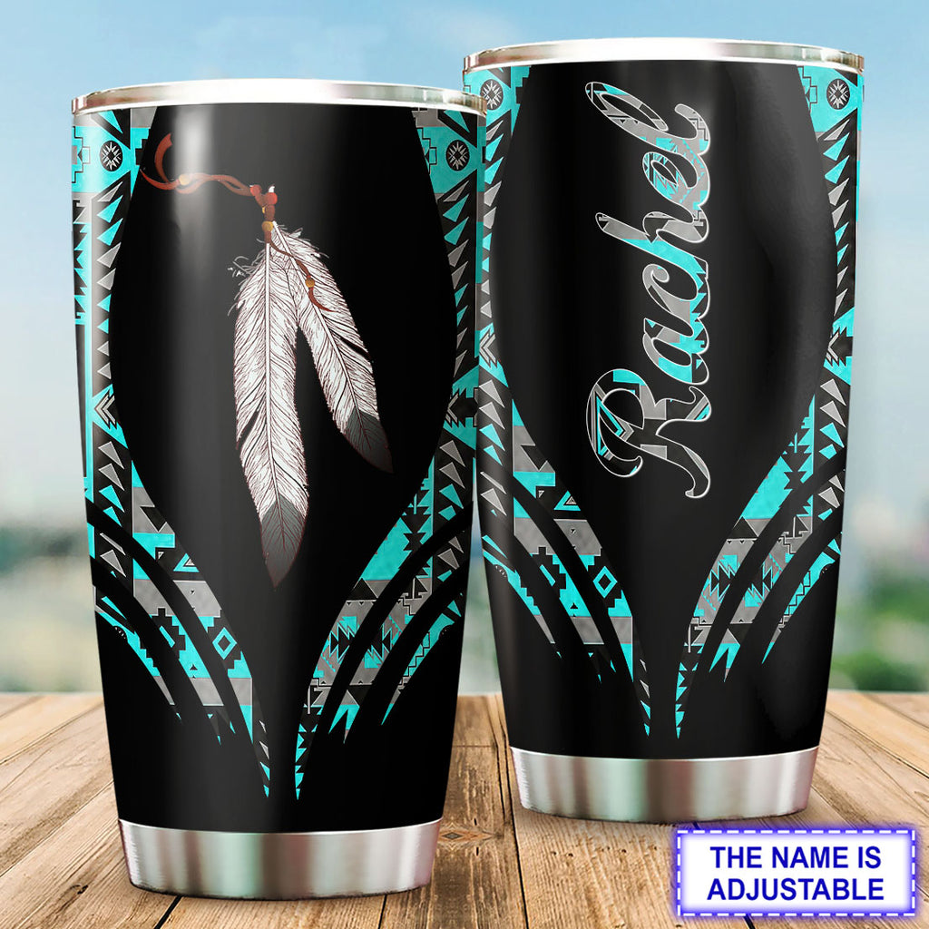 TB250513M10 Feather Custom Name Native American 20oz Tumbler