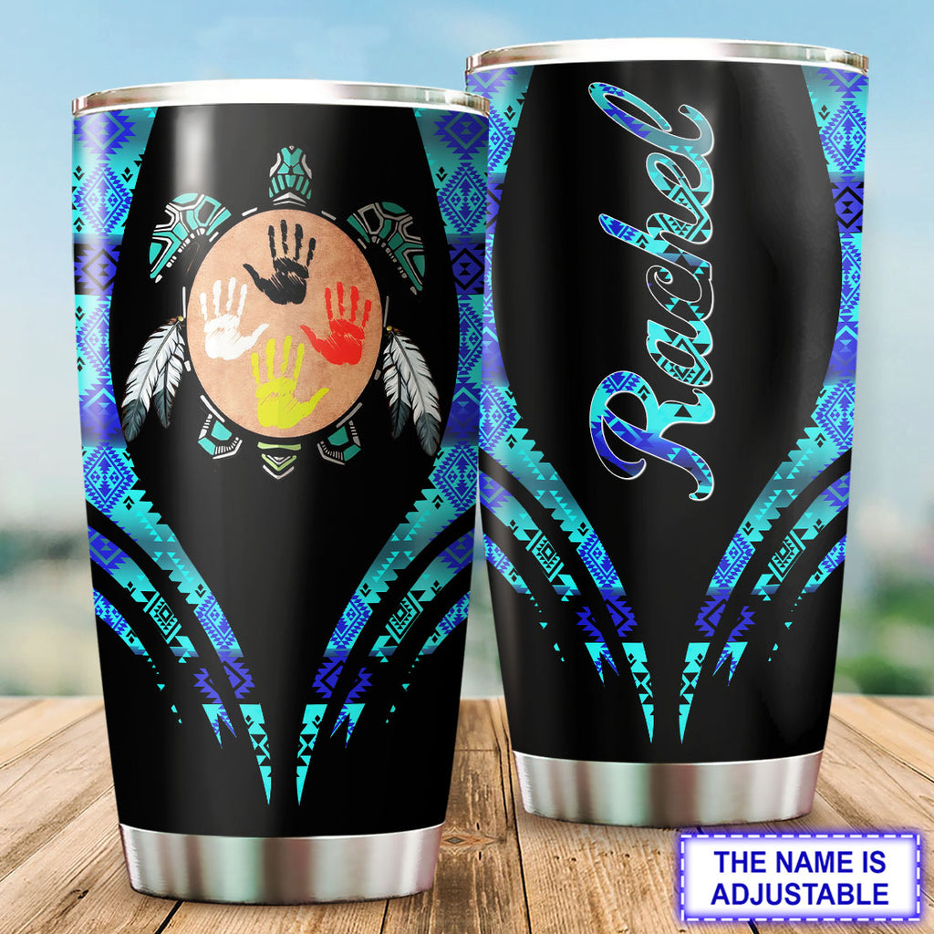 TB250513M13 Tribe Turtle Custom Name Native American 20oz Tumbler