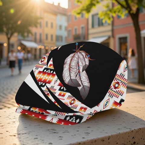 TS00107 Feather Native American Jeff Cap