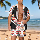 TS00107 Native American Men Short Sleeve Button Pajamas