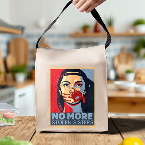 TS00193 I Wear Red For My Sisters Native American Canvas Lunch Bag