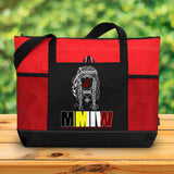 TS00196 I Wear Red For My Sisters Native American Stop MMIW Red Hand No More Stolen Sisters Tote Bag With Mesh Pockets