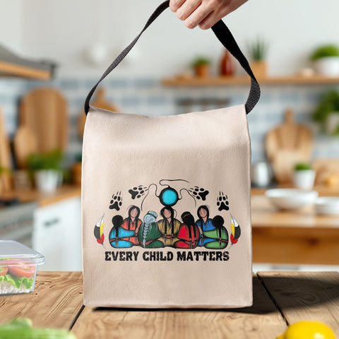 TS0065 Every Child Matters Native American Canvas Lunch Bag